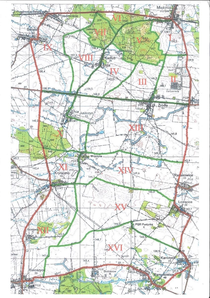 Mapa obwodu 193 Miękinia